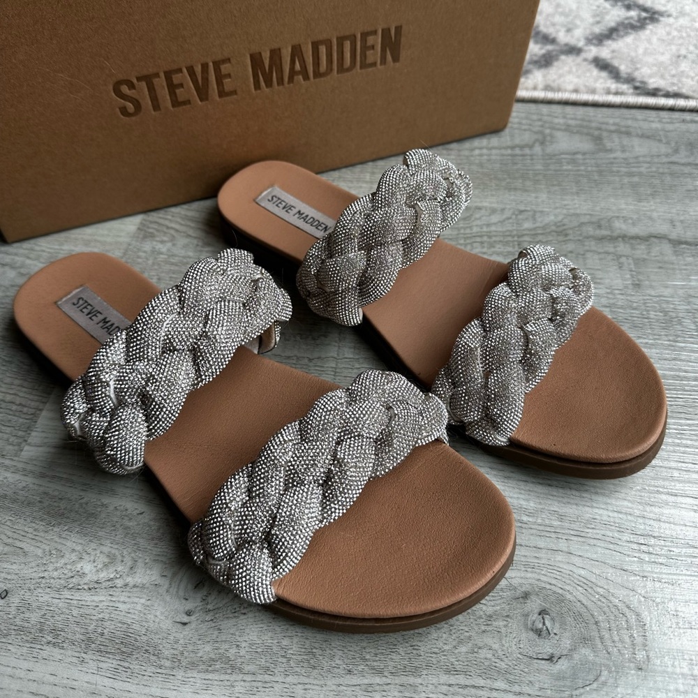 Steve Madden Rhinestone Crystal Sandals size 7